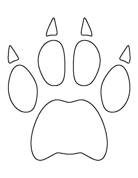 Printable Bobcat Paw Print Template