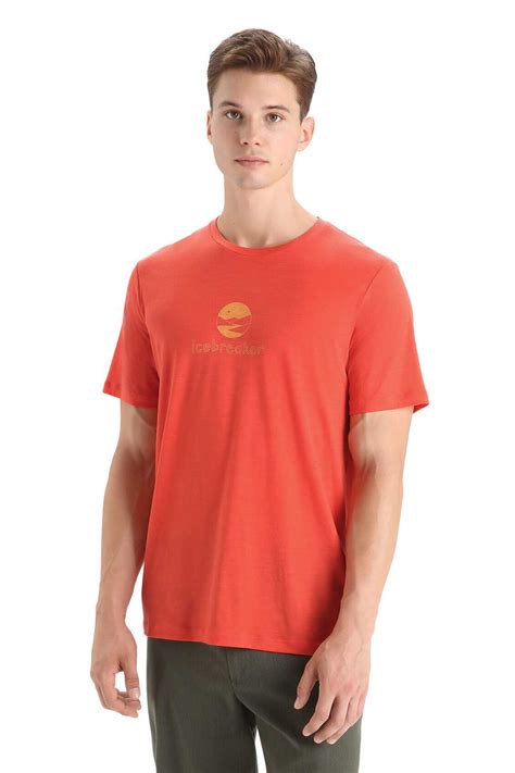 Men S Merino Tech Lite Ii Short Sleeve T Shirt Icebreaker Essential Logo Icebreaker