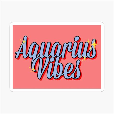 Aquarius Vibes Astrology Stickers By Gabyiscool Sticker By Gabyiscool