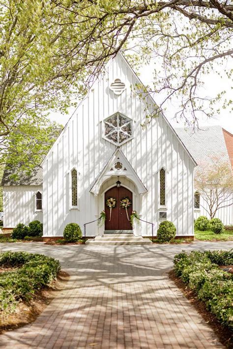 Chapel Wedding Going To The Chapel Little White Church Traditional Wedding Stained Glass