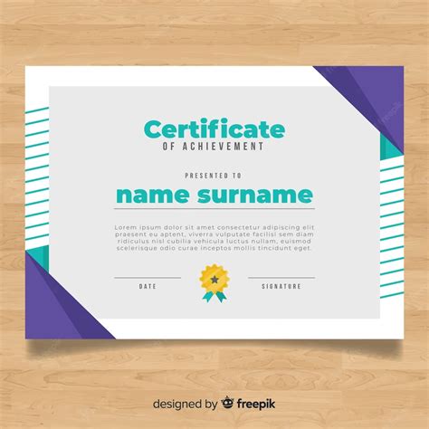 Free Vector Creative Certificate Template