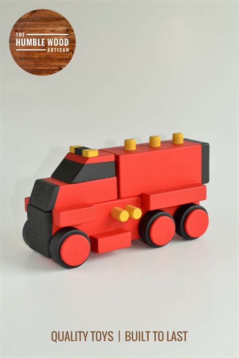 Wooden Toy Firetruck Fire Engine Wooden Car Wooden Toy | Etsy | Wooden ...