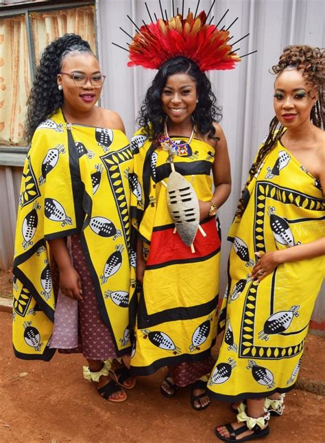 Winnie Mashaba In Yellow Swati Emahiya Traditional Attire With Fur And