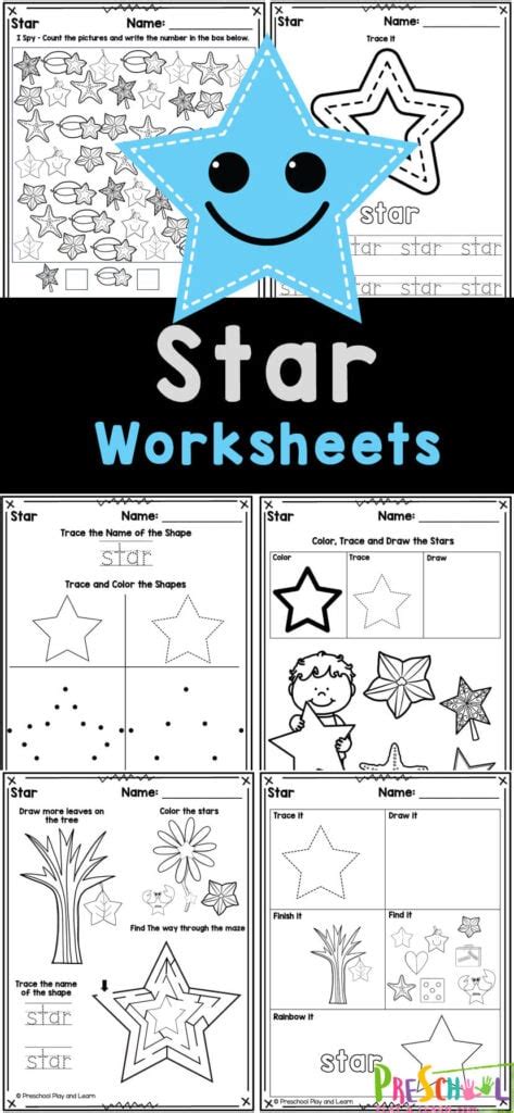 FREE Printable STAR Shape Worksheets for Preschool - Worksheets Library