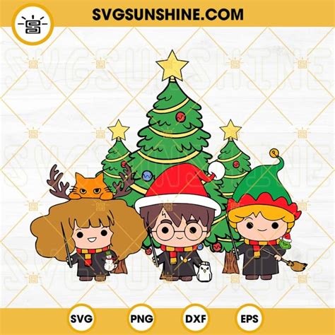 Harry Potter Christmas Svg Png Dxf Eps Files For Cricut