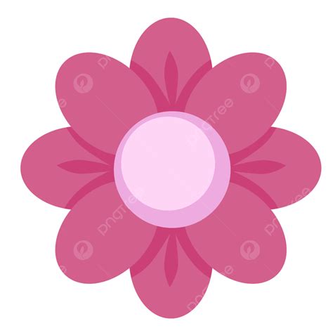 Pink Flower Illustration Vector Flower Plant Pink Flowers Png And