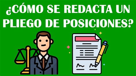 C Mo Se Redacta Un Pliego De Posiciones Youtube