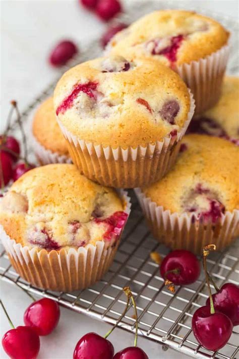 Fresh Cherry Muffins Recipe Little Sunny Kitchen