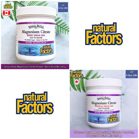 Natural Factors Stress Relax Magnesium Citrate Powder G