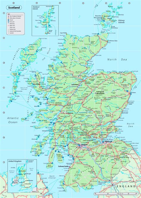 Printable Tourist Map Of Scotland