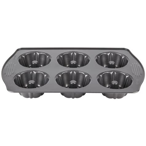 Wilton 2105 445 Excelle Elite 6 Mold Fluted Non Stick Mini Bundt Cake Pan