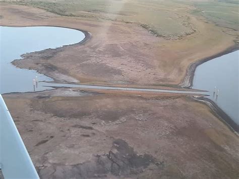 Histórica bajante del lago Rincón del Bonete