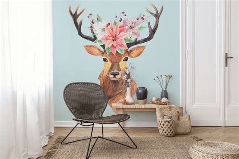 Winter Deer wallpaper - Happywall