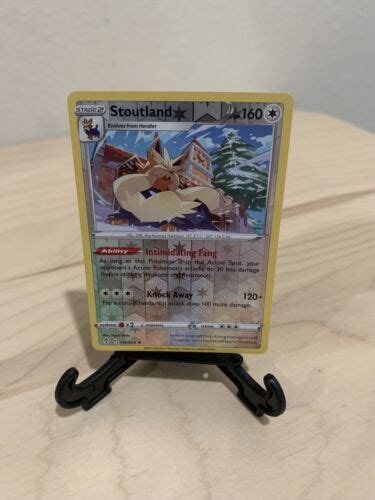 Pokémon TCG Stoutland Evolving Skies 135 203 Reverse Holo Rare eBay