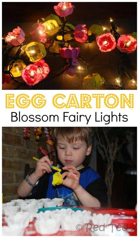 How To Make Blossom Fairy Lights From Egg Cartons Red Ted Art