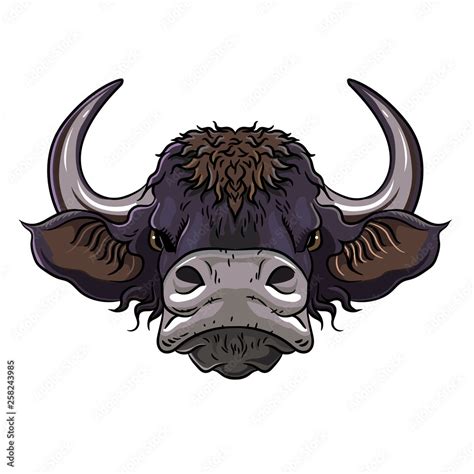 cow face vector Stock Vector | Adobe Stock