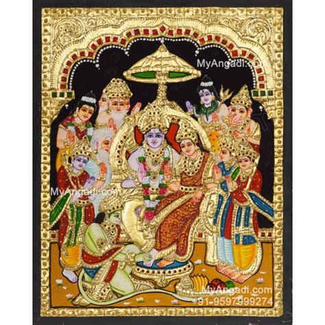 Ramar Pattabhishekam Tanjore Painting - Buy Tanjore Paintings Online ...