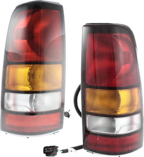 Evan Fischer Tail Light Set Compatible With 1999 2002 Chevrolet Silverado 1500