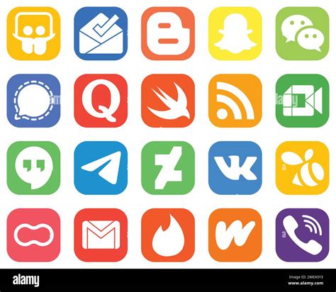 Iconos Modernos De Redes Sociales Como Google Meet El Tesoro