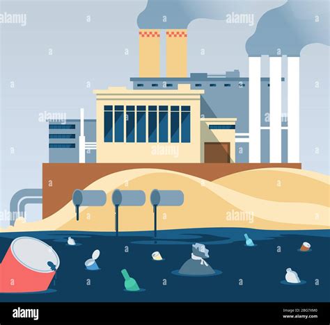 Polluted River Stock Vector Images Alamy