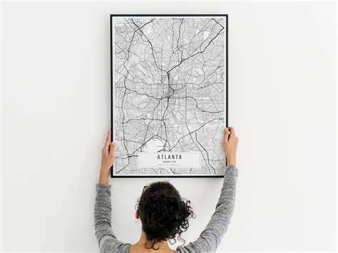 Atlanta Map Poster Atlanta Map Atlanta Classic Map Poster - Etsy