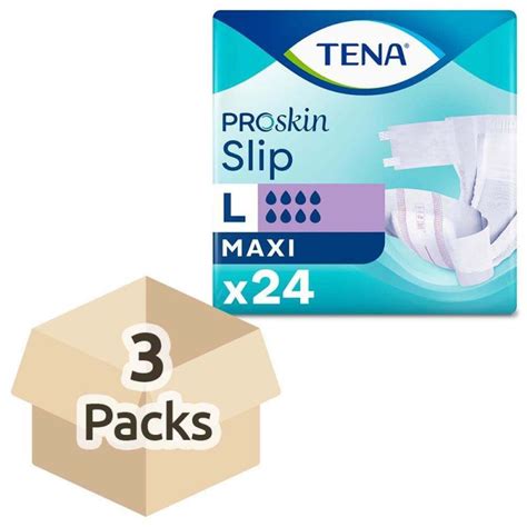 TENA ProSkin Slip Maxi Large Case Of 3 Packs Of 24