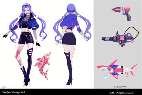 Artstation Kda Jinx Fan Skin Concept Angela Xuexin Wei Jinx