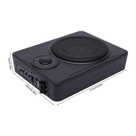 12V 600W 8 Under Seat Active Car Subwoofer Audio Speaker Bass Sub