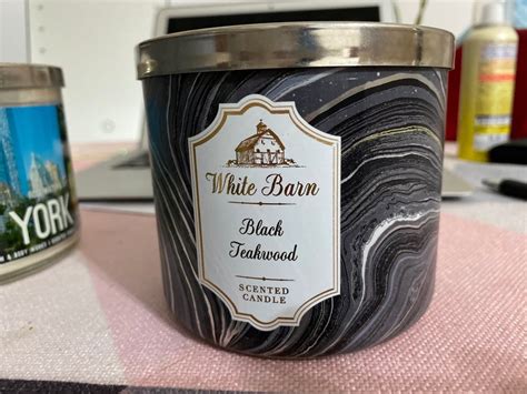 Bath Body Works White Barn 3 Wick Candle Mahogany Teakwood