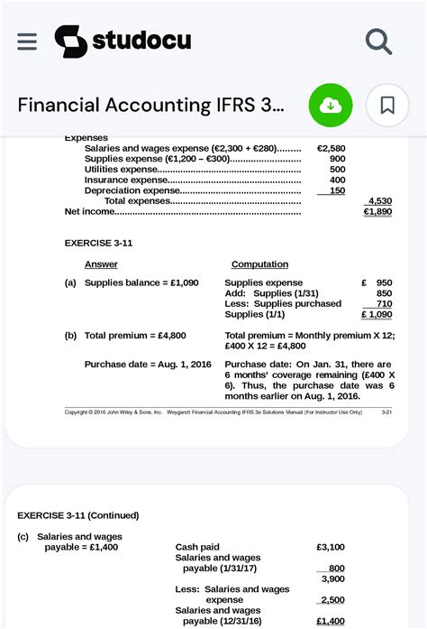 Financial Accounting Ifrs 3rd Edition Solutions Manual Chapter 3 Chapter 3 Adjusting The