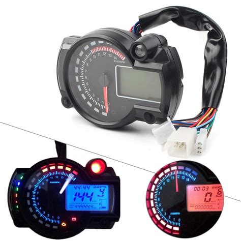 Amazon Gzyf Motorcycle Universal Lcd Digit Rpm Speedometer