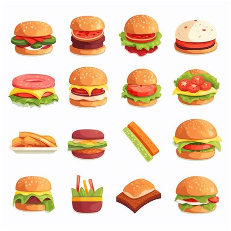 Delicious Food Vector Tasty Illustration Menu Popular Cartoon