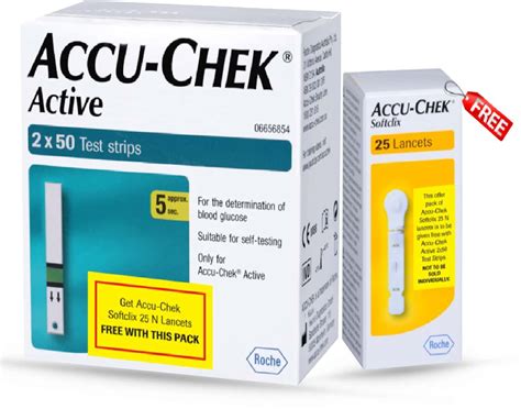 Buy ACCU CHEK INSTANT 100 S TEST STRIP WITH 25 FREE KALOR FFAT LANCETS