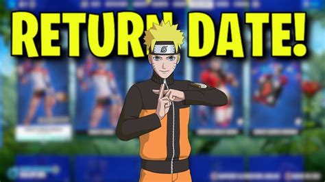 Naruto Skin Return Date In Fortnite Naruto Skin Coming Back To The Item Shop Youtube