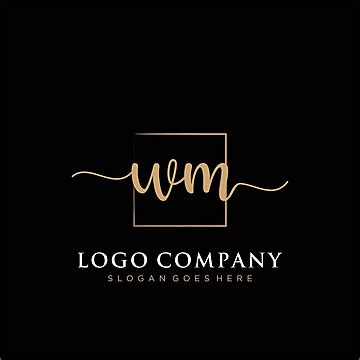 Vector Template Of Wms First Handwritten Logo With Rectangle Design ...