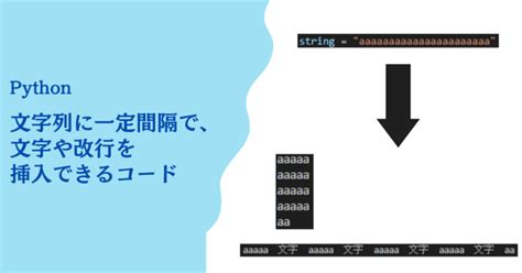 【python】文字列に一定間隔で、文字や改行を挿入できるコード 快適生活＠it力