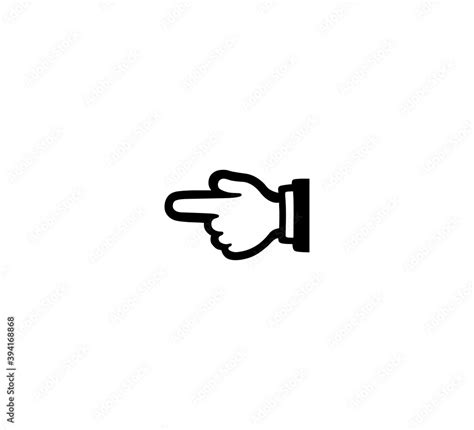 Index Finger Pointing Left emoji gesture vector isolated icon ...