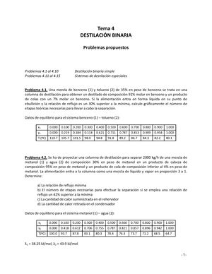 Tema 03 Problemas propuestos 1 Tema 3 ABSORCIÓN Y DESORCIÓN