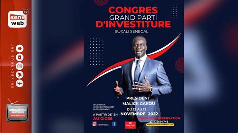 Présidentielle 2024 Suivez Linvestiture De Malick Gackou Youtube