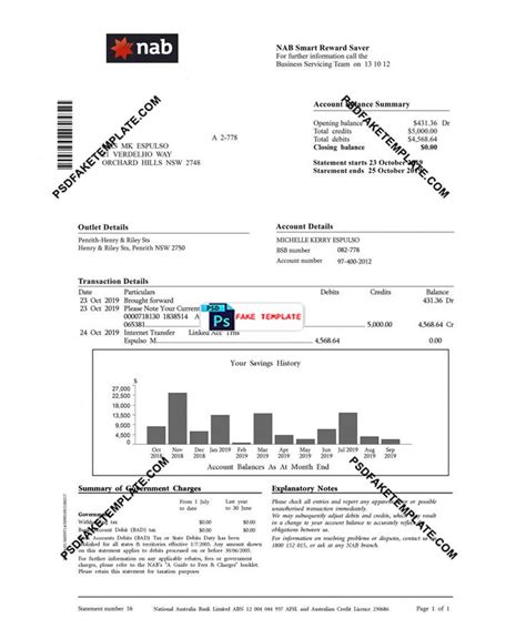 Pin On Bank Statement