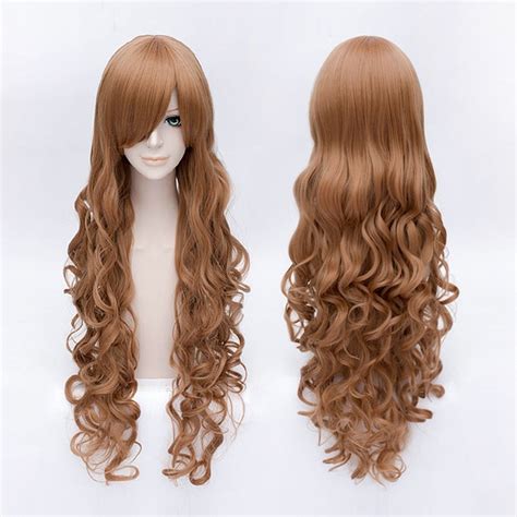 Cosplay Aisaka Taiga Brown Linen Wavy Wig 40 Inches Costume Wigs