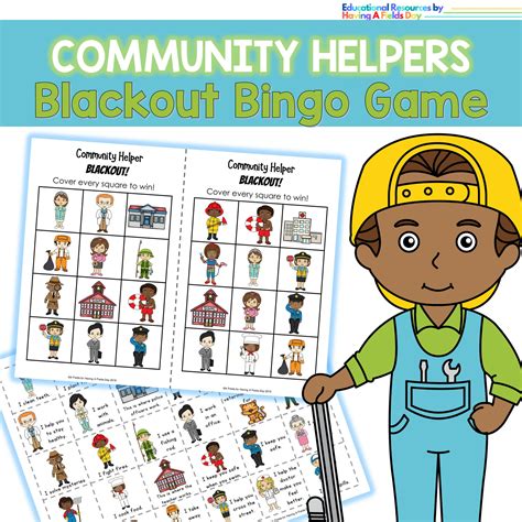 Community Helpers Bingo Game Blackout Made By Teachers