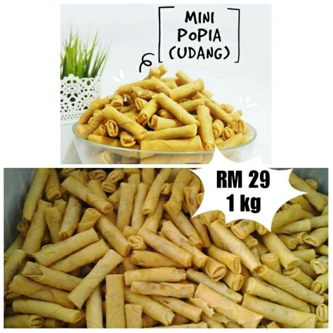 Mini Popia Udang Kg Jajan Kerepek Keropok Kuih Raya Food Drinks