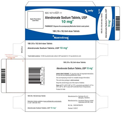 Dailymed Alendronate Sodium Tablet