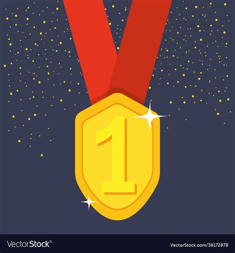 Number one medal Royalty Free Vector Image - VectorStock