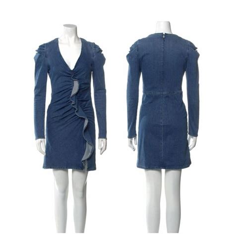 Jonathan Simkhai 👗6 Womens Denim Dress Designer Jonathan Simkhai Jean Ruffle Grailed