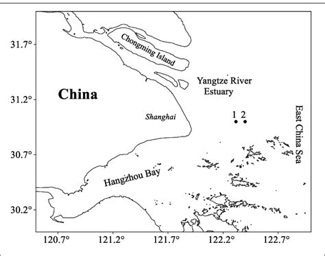 Locations Of Sampling Sites In The Yangtze River Estuary Region