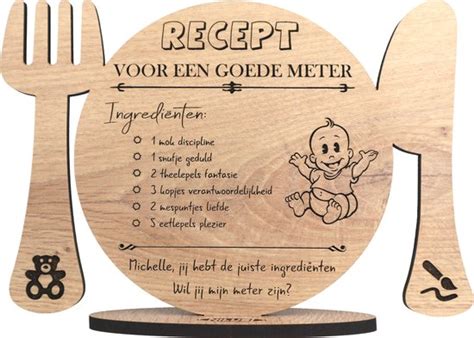 Recept Meter Houten Wenskaart Kaart Om Iemand Als Peettante Te