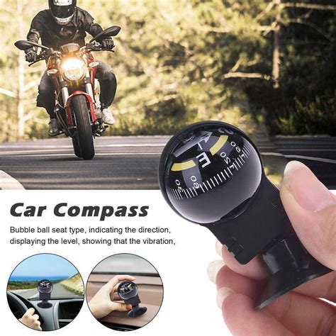 1 Pcs 360 Degree Rotation Navigation Ball Shaped Car Compass With Suction New Ebay