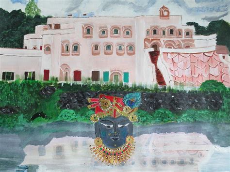 Vraj Temple Of Usa Painting by Vandna Mehta